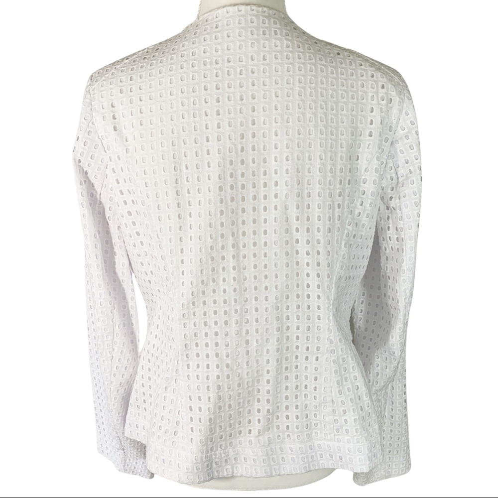 Lane Bryant 100% Cotton White Fitted Blazer - 16 - Picture 6 of 8